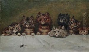 All Eyes On The Beetle by Louis Wain