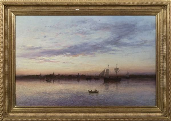 Sunset On The Charles River, Boston, Mass - view 1