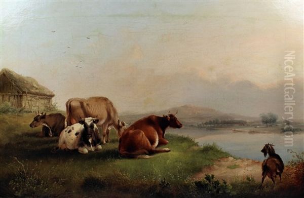 Cattle Beside Rivers, Each (pair) - view 1