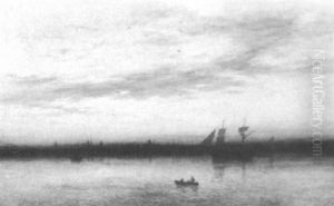 Harbour Scene by Thomas Francis Wainewright