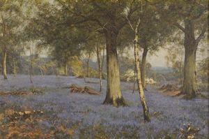 Edward Wilkins Waite (1854-1924), Oil On Canvas, Bluebell Woods, Signed Lower Right 49cm X 75cm by Edward Wilkins Waite