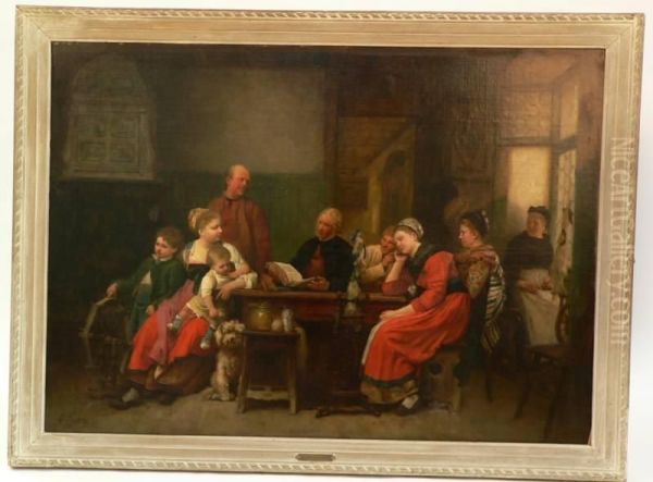 A Large Interior Genre Scene With Many Figures - view 1