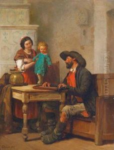 Derzitherspieler by Brion, Gustave