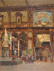 Interieur Van Het Belgisch Paviljoen Op De Wereldtentoonstelling In Parijs by Gustave Walckiers