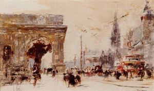 Portico At Newcastle Central Station by William Walcot