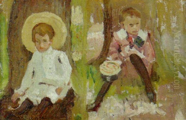 Children Resting In The Shade Of A Tree - view 1