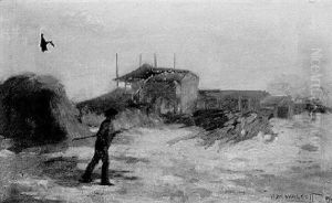 Along The Beach, Winter by Harry Mills Walcott
