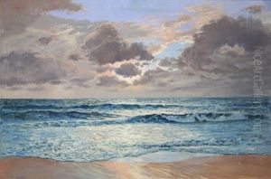 Sunset At The Ocean's Edge by Lionel Walden