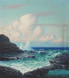 Hawaiian Ocean With Waves Against The Rocks thumbnail