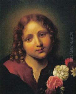 Jesusknabe Mit Bluten (passionskind) by Ferdinand Waldmueller