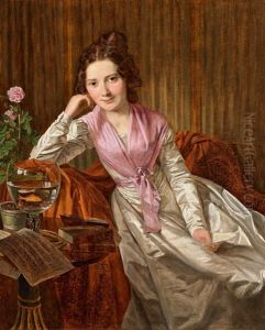 Jesusknabe Mit Bluten (passionskind) by Ferdinand Georg Waldmueller