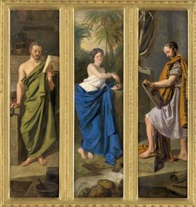Triptychon: Galen, Hygieia Und Hippokrates by Ferdinand Georg Waldmueller