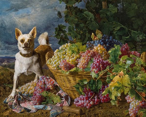A Dog Guards Grapes - view 1