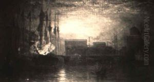 Chicago River From Clark Street Bridge by J. Frank Waldo