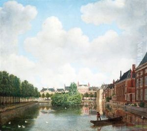 Gezicht Op De Hofvijver, Den Haag by Antonie Waldorp