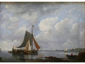 Fishing Boats In Calm Coastal Waters by Antonie Waldorp