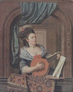 Dame Mit Laute by Jan Gerard Waldorp
