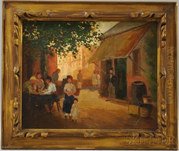 City Street With Figures - view 1
