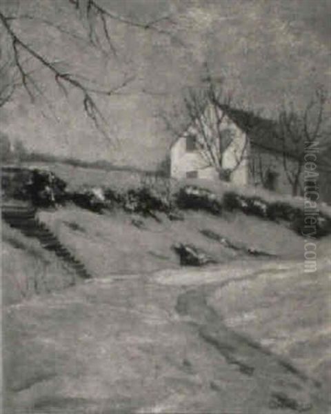 Old House In Snow - view 1