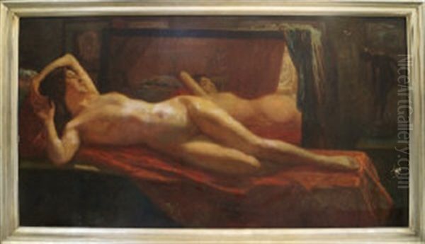 Reclining Nude With "the Thorn" Bronze Sculpture - view 1