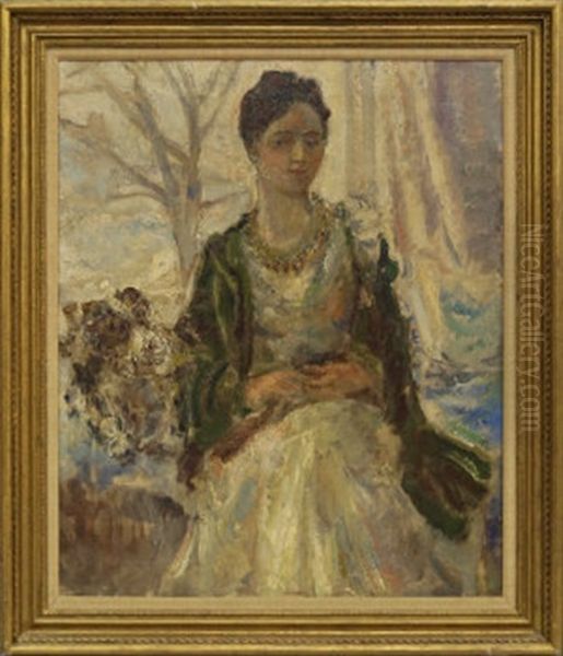 Portrait Of A Lady, Seated Three-quarter Length In An Interior By A Window - view 1