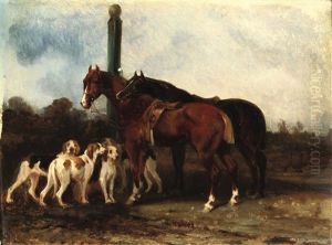 Horse And Dogs by James Alexander Walker