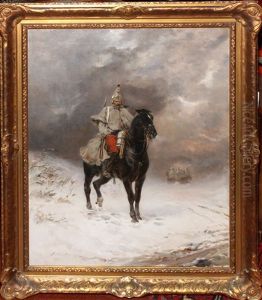 French Dragoon In The Snow