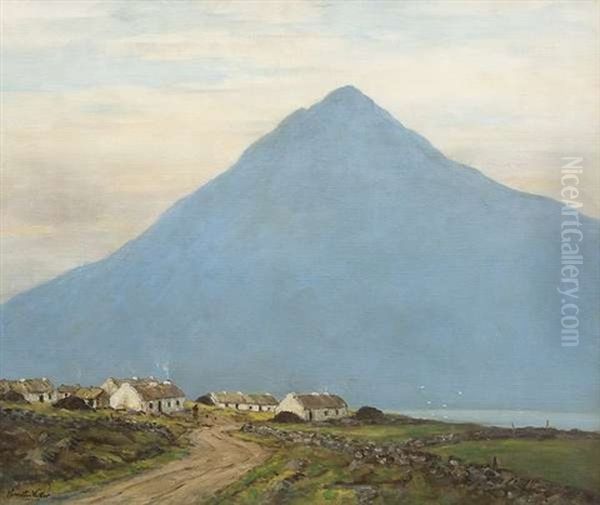 Cottages Below Errigal, Co. Donegal - view 1