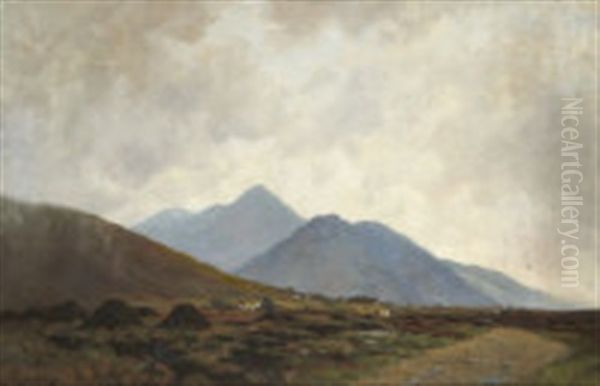 Mountain Landscape With Cottages - view 1