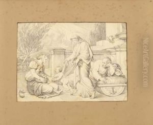 Sainte Famille Avec Sainte by Vincenzo Di Giovanni Brioschi