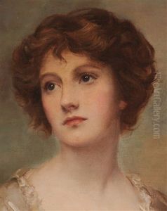 Portrait Of Woman Looking Right by John Hanson Walker