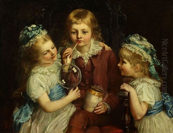 Children Making Bubbles - view 1
