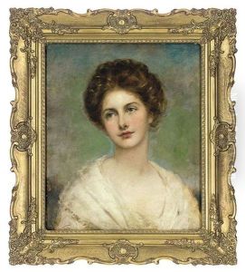 Portrait Of A Lady In A White Dress