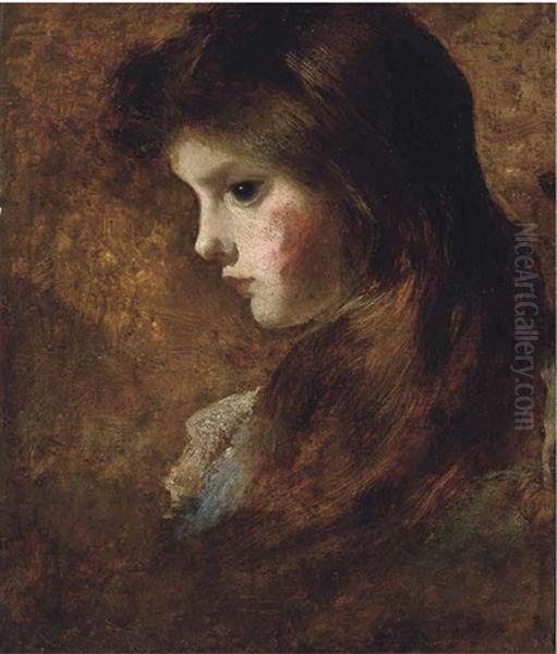 Portrait Of A Girl, Bust-length, In Profile - view 1