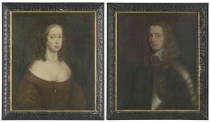 Portrait Probably Of Lady Catlin; And Portrait Of Sir Neville Catlin Portrait Probably Of Lady Catlin; And Portrait Of Sir Neville Catlin