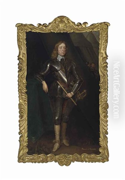 Portrait Of William Seymour, 2nd Duke Of Somerset, 1st Marquess Of Hertford (1587-1660), Full-length, In Armour, Holding A Marshal's Baton - view 1