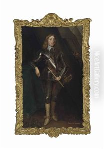 Portrait Of William Seymour, 2nd Duke Of Somerset, 1st Marquess Of Hertford (1587-1660), Full-length, In Armour, Holding A Marshal's Baton