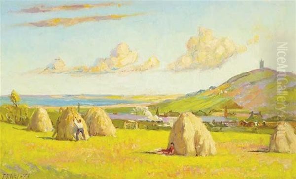 Gathering Hay Near Scrabo County Down - view 1