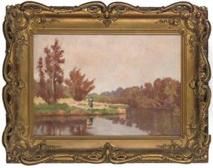 A Walk By The Lake by Thomas Bond Walker