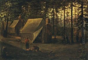 Confederate Encampment At Seven Pines (fair Oaks), Virginia by William Aiken Walker