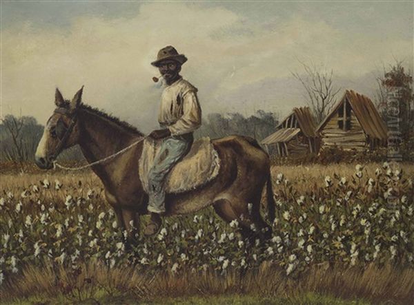 Man With Pipe On A Horse - view 1