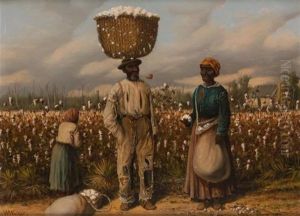 Cotton Pickers By A Field