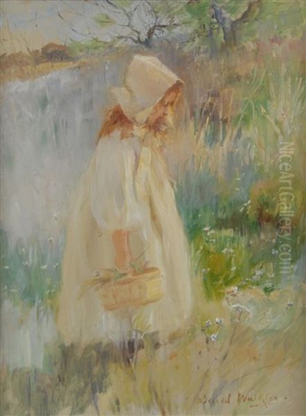 Young Girl With Basket - view 1
