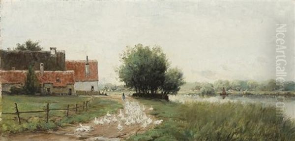 Geese On A French Farm - view 1