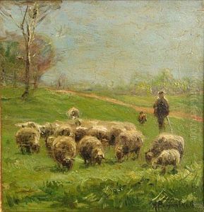Grazing Sheep by A. Bryan Wall
