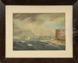 New York From Governors Island by William Guy Wall
