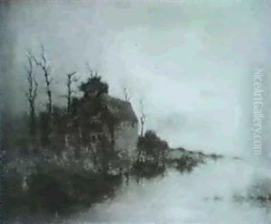 A Watermill By Moonlight by John Wallace