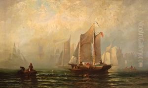 Shipping In A Harbor by Franklin Briscoe