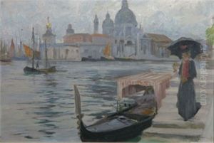 Venedig, Vy Mot Santa Maria Della Salute