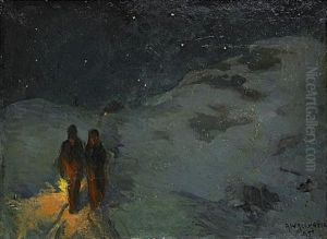 Par Med Lampa - Stjarnklar Vinternatt